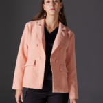 L-B001 เสื้อ Casual blazer เบลเซอร์ เสื้อคลุม แจ็คเกต สีโอรส